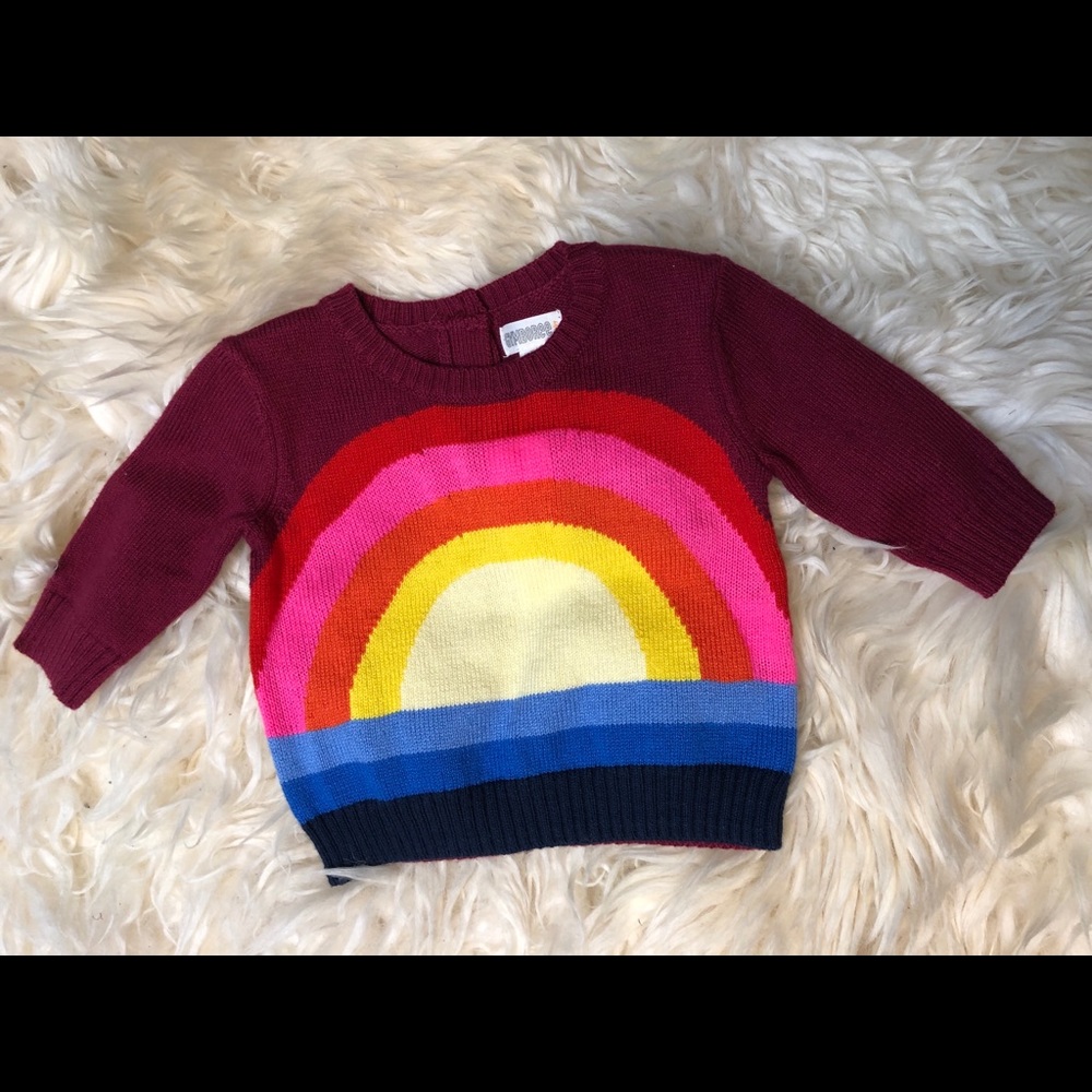 Gymboree sunset/rainbow sweater! 0-3 months NEW